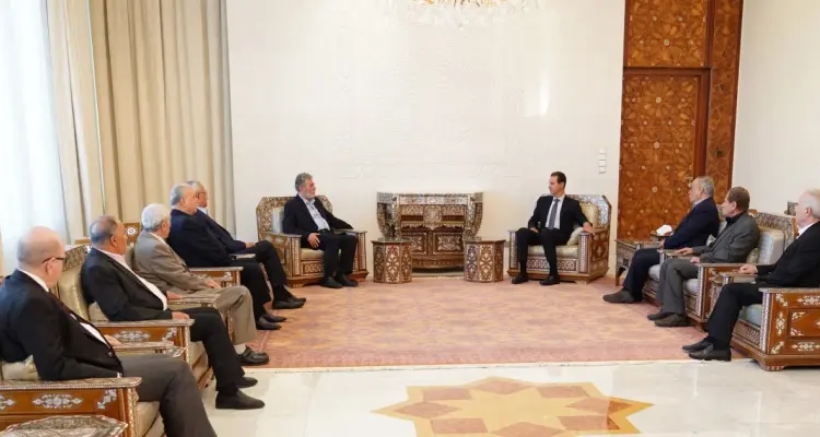 بشار الأسد يستقبل وفداً فلسطينياً في دمشق.. إليك تفاصيل اللقاء كاملةً: أخبار