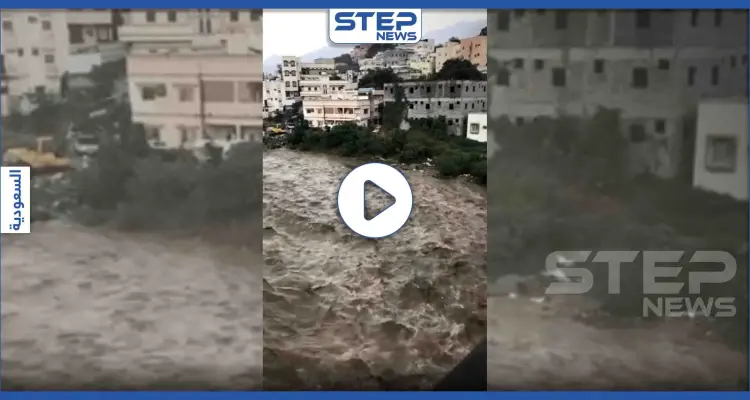 بالفيديو|| وكأنها القيامة.. سيول جارفة تجتاح السعودية: أخبار