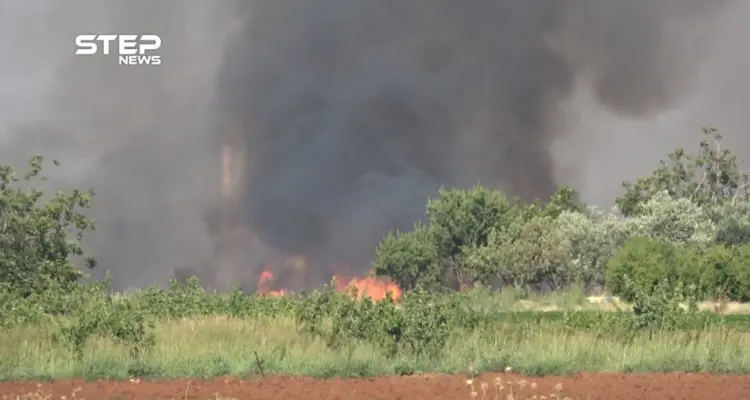 مشاهد من القصف الروسي المكثف الذي استهدف أطراف بلدة اللطامنة بريف حماة: أخبار