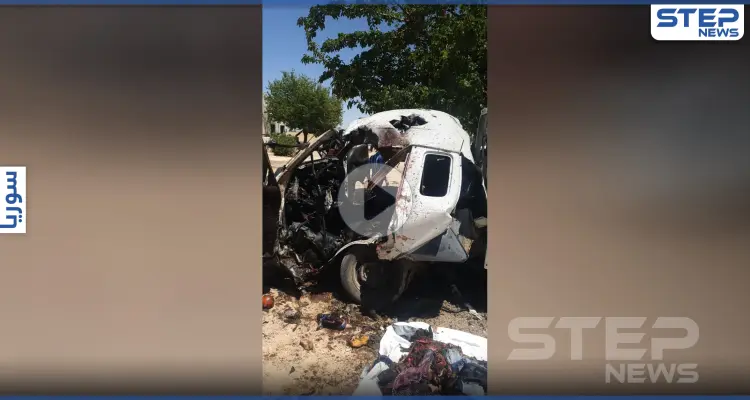 بالفيديو|| قطعتهم لأشلاء.. طائرة مسيّرة مجهولة تستهدف سيارة في ريف حلب لخلية "داعشية": أخبار