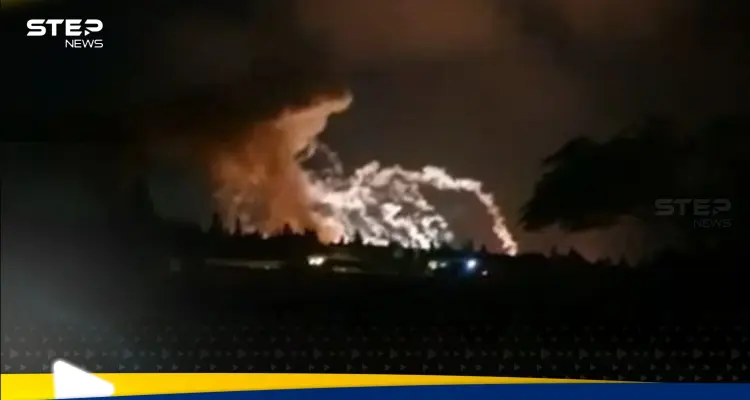 شاهد|| انفجارات ضخمة تهز حمص وسط سوريا.. جراء غارة إسرائيلية استهدفت منشأة كبرى: أخبار