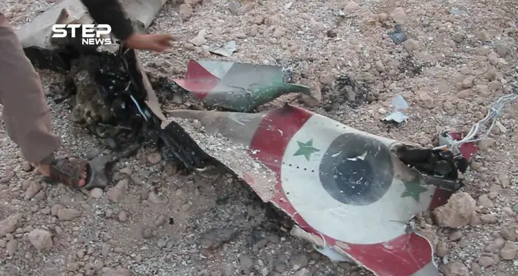 شاهد حطام طائرة نظام الأسد التي أُسقطت من قبل فصائل المعارضة جنوبي إدلب: أخبار