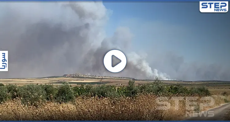 بالفيديو|| الخسائر بالمليارات.. النظام السوري يطيح بالثروة الزراعية جنوب إدلب وشمال حماة عبر إحراق الأراضي: أخبار