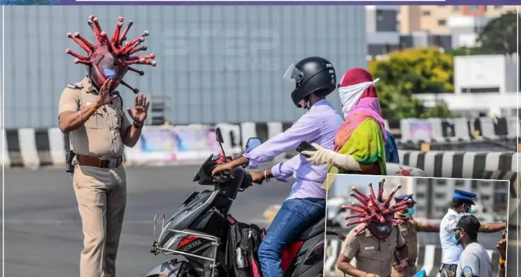 شرطي هندي يواجه فيروس كورونا على طريقته .. كيف تعاملت الشرطة في بلدك مع الوباء الجديد؟: أخبار