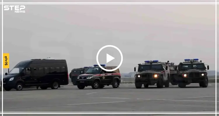 بالفيديو|| روسيا ترسل عشرات المدرعات العسكرية لقاعدة حميميم بسوريا: أخبار