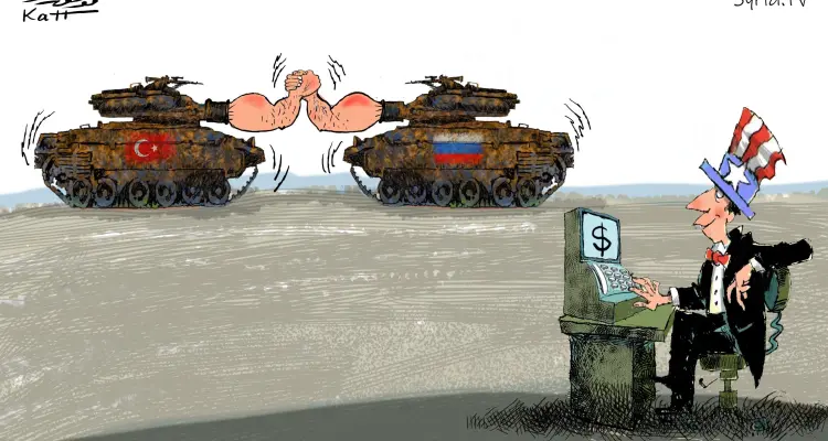 كاريكاتير || الصراع التركي الروسي في سوريا: أخبار