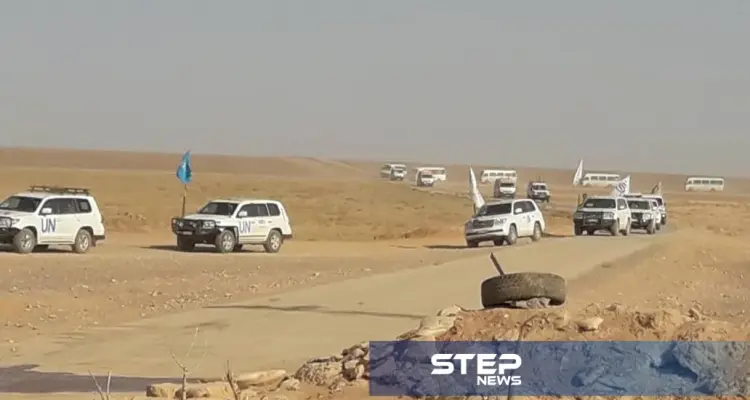 صور من عمل فريق الأمم المتحدة والهلال الأحمر في مخيم الركبان: أخبار