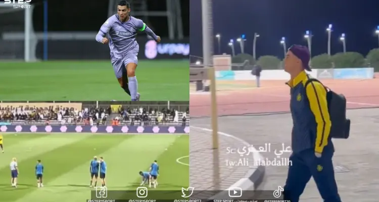 بالفيديو | رونالدو يوجه تاليسكا خلال الإحماء والدون يلهب حماس مشجع سعودي: أخبار
