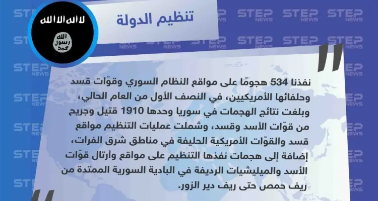بعد إعلان هزيمته، تنظيم داعش يُحصي هجماته العسكرية في سوريا خلال الأشهر الأولى من العام الجاري: أخبار