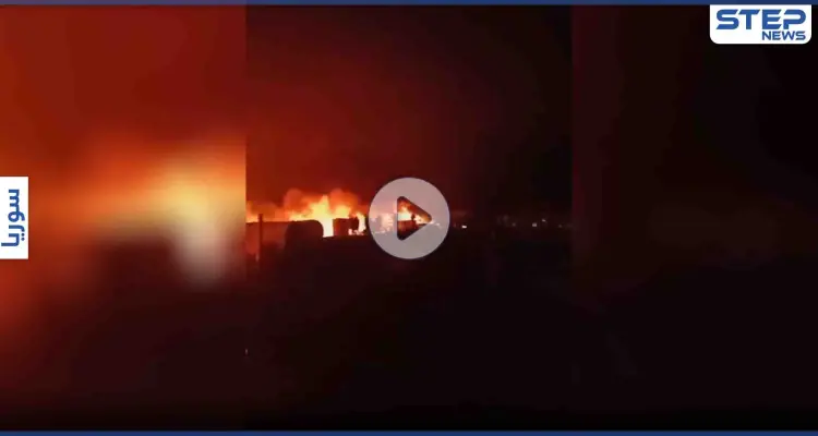 بالفيديو|| طيران مجهول يستهدف مواقع نفطية في بلدة ترحين شمال حلب: أخبار