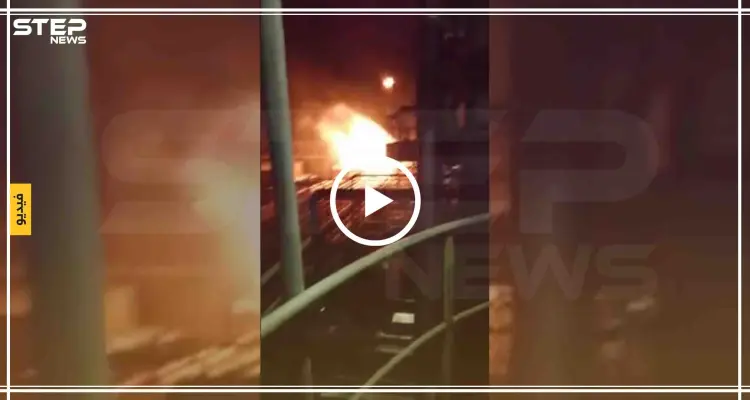 بالفيديو|| احتراق منشآت نفطية كبيرة تابعة للنظام السوريّ والتفاصيل: أخبار