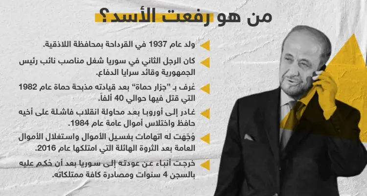 في ظل الحديث عن عودته إلى سوريا.. من هو رفعت الأسد عم رئيس النظام السوري بشار الأسد: أخبار