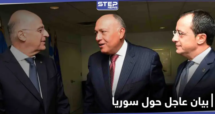 بيان مصري يوناني قبرصي يؤكد "الحل الدائم" في سوريا: أخبار