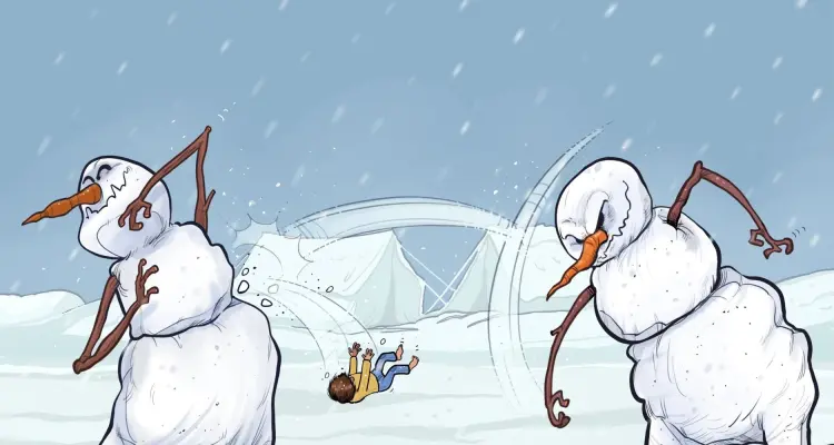 كاريكاتير || مأساة السوريين في المخيمات: أخبار