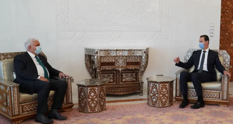 حملها رئيس هيئة الحشد الشعبي.. بشار الأسد يتلقى رسالة من مصطفى الكاظمي.. إليك مضمونها: أخبار