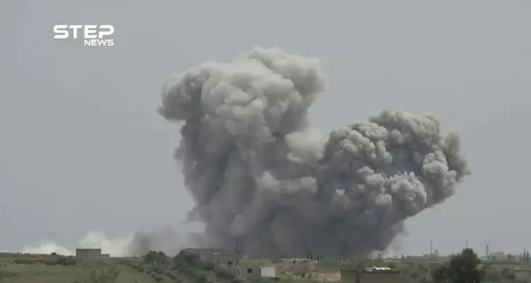عدسة ستيب ترصد غارات روسية تستهدف مدينة اللطامنة بريف حماة الشمالي: أخبار