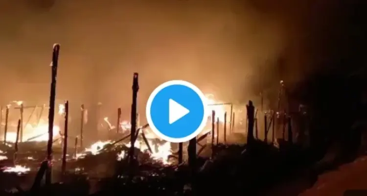 بالفيديو|| حريق يلتهم مخيماً للاجئين السوريين قرب بريتال بلبنان ويخلف حالات إغماء: أخبار