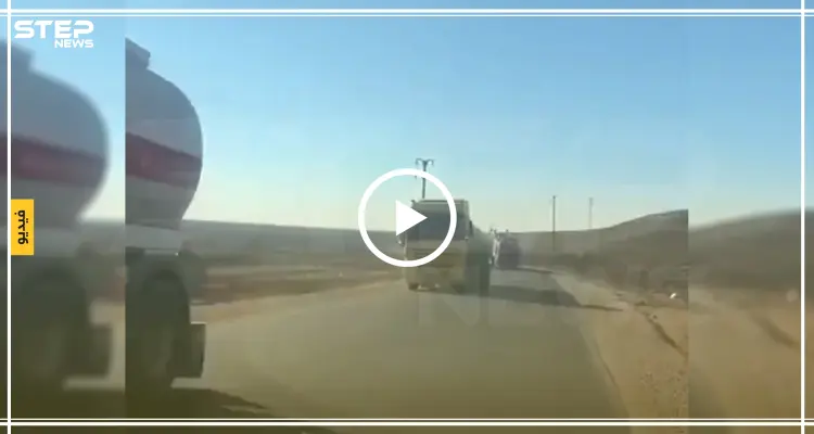 بعد يوم من قصفها بالمدفعية الثقيلة.. قافلة أمريكية تغادر سوريا باتجاه الأراضي العراقية (فيديو): أخبار