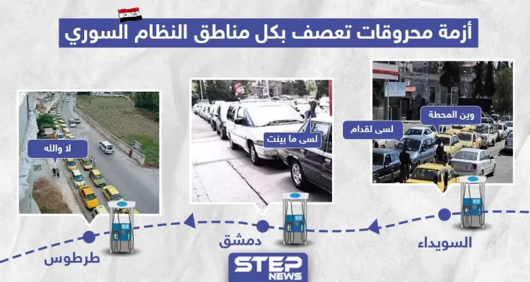 أزمة محروقات تعصف بجميع مناطق النظام السوري: أخبار