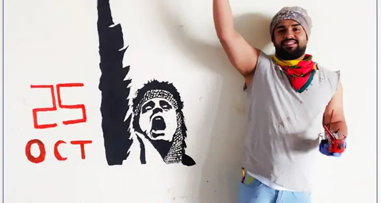 رسم على الجدار لـ "عبد الباسط الساروت" في العراق: أخبار