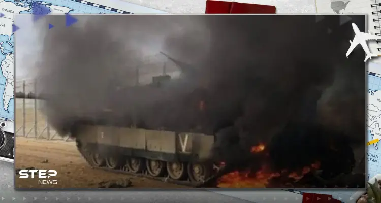 شاهد|| لحظة تفجير دبابة اسرائيلية من السماء بصاروخ.. وإعلان حالة الطوارئ في إسرائيل: أخبار