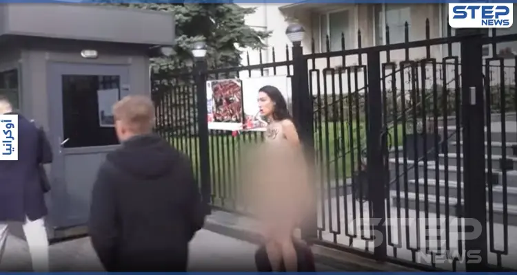 ضد قانون الإجهاض.. ناشطة تتعرى أمام سفارة بولندا في كييف (فيديو): أخبار