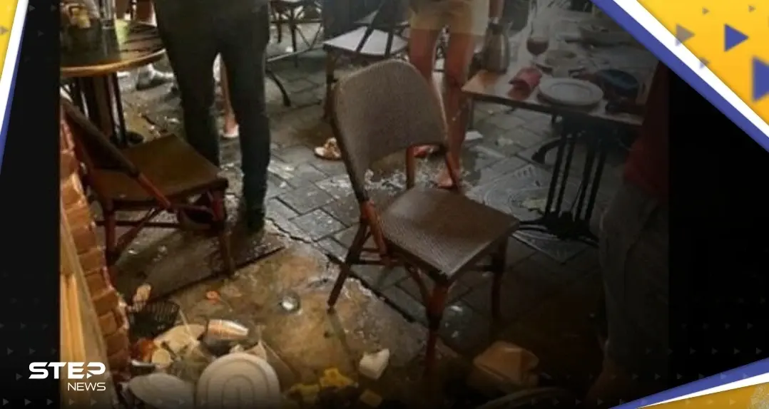 شاهد|| صرصور يتسبب بذعر واستنفار أمني في مقهى بـ تل أبيب.. وإصابة إسرائليَين جراء ذلك: مقهى في تل أبيب