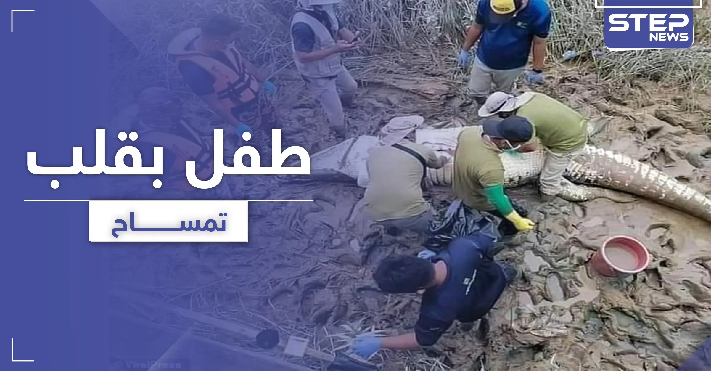 بالصور|| إيجاد طفل بقلب تمساح بعد فقدانه لمدة 6 أيام: تمساح ضخم