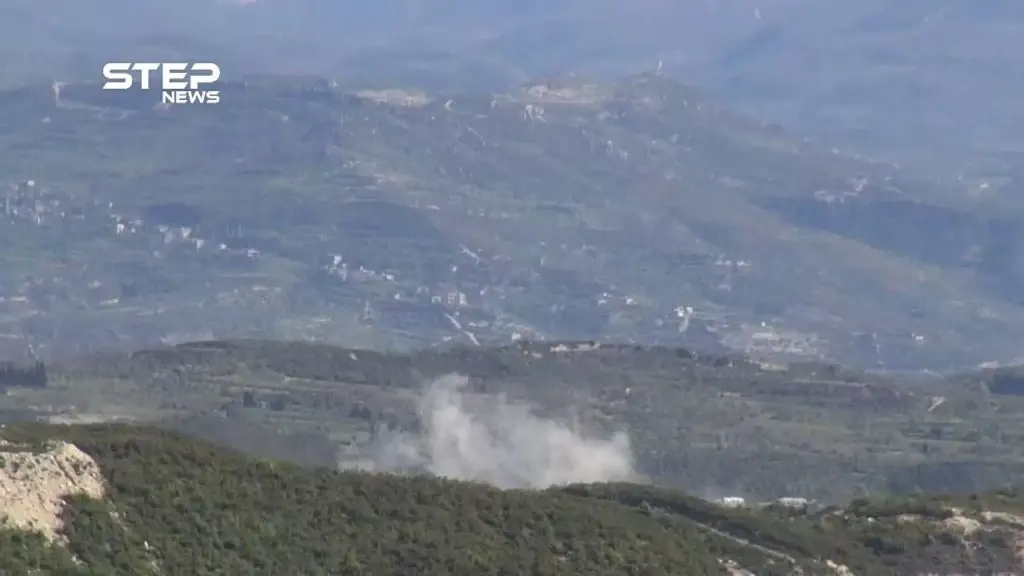 شاهد القصف المدفعي على قرى ريف جسر الشغور غرب إدلب من نقاط قوات النظام بريف اللاذقية: الفيديو