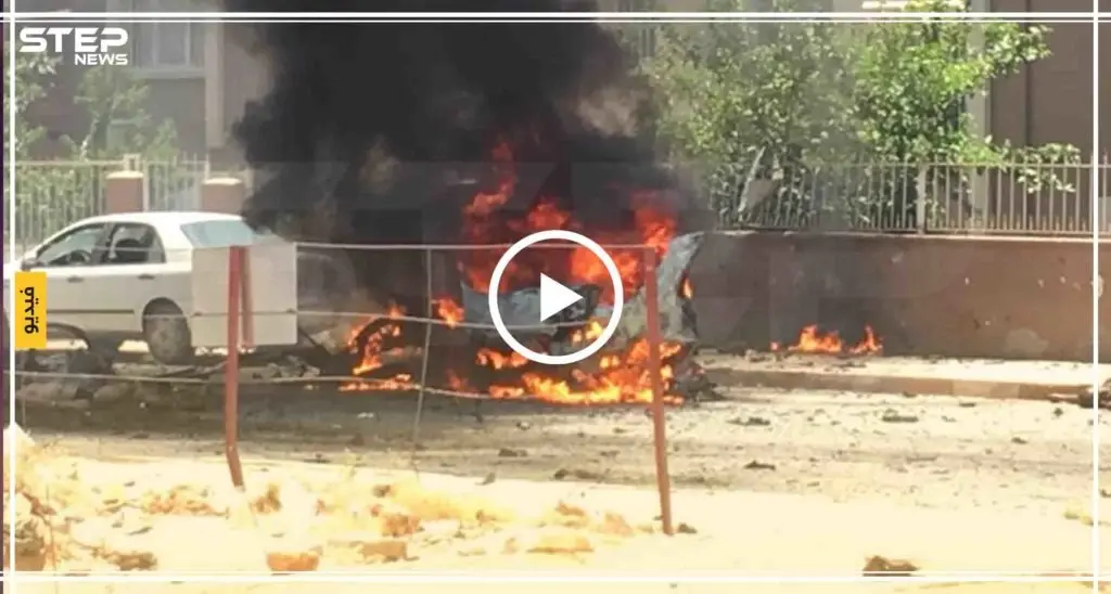 شاهد بالفيديو انفجار سيارة في الريحانية التركية والسبب الغاز !!: الريحانية