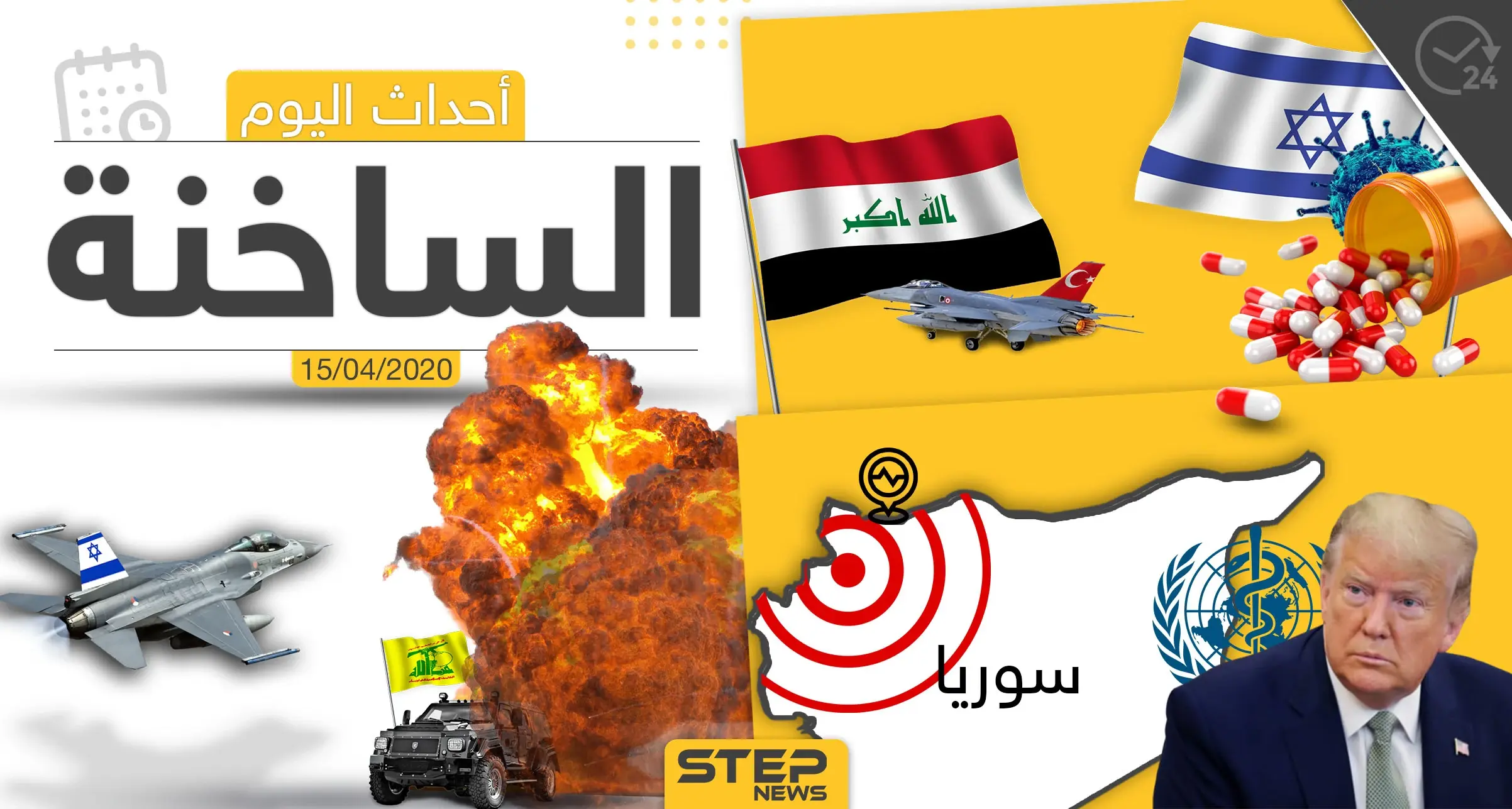أهم أحداث سوريا والعالم- الأربعاء 15/04/2020: كوفيد19