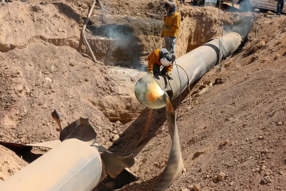 تفجير خط الغاز العربي في سوريا وانقطاع الكهرباء عن دمشق والمنطقة الجنوبية: خط الغاز العربي