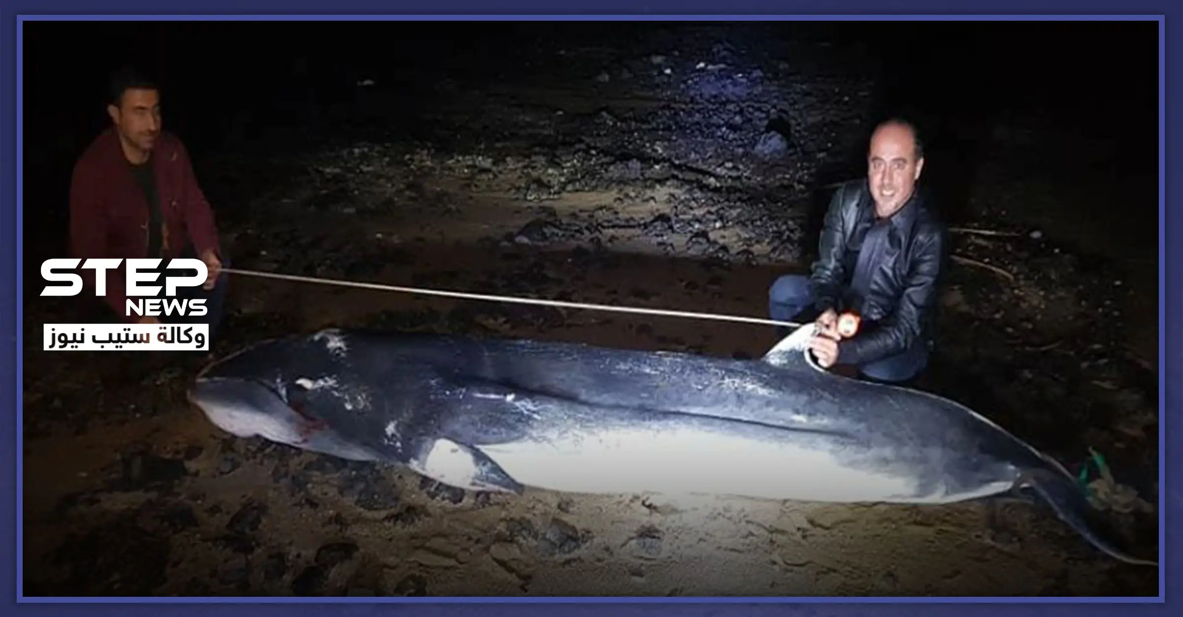 بالصور|| في حادثة هي الأولى من نوعها.. حوت ضخم نافق على شاطئ طرطوس السورية: بانياس