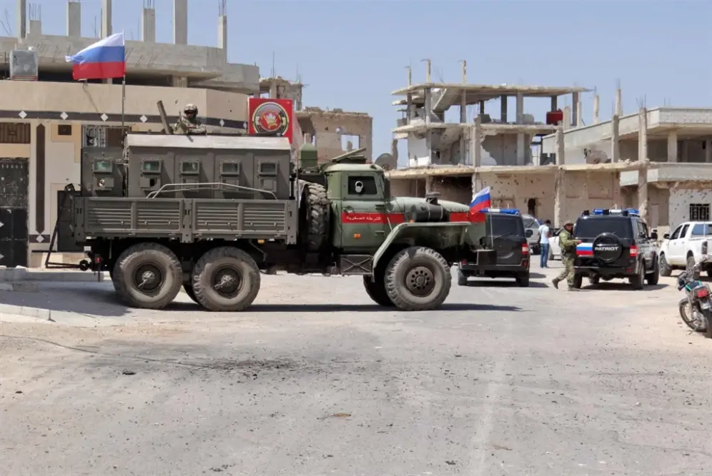 القوات الروسية تدخل درعا البلد تنفيذاً لبنود الاتفاق الجديد: درعا البلد