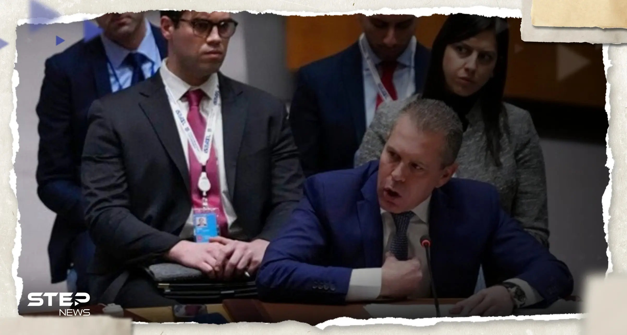 خلال جلسة طارئة لمجلس الأمن.. مندوب إسرائيل "يستفز" الدول بنجمة صفراء ما دلالتها؟: حرب غزة