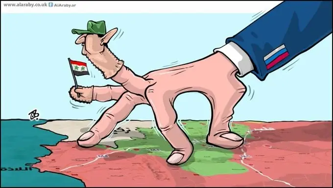 كاريكاتير || النظام السوري وروسيا!: كاريكاتير