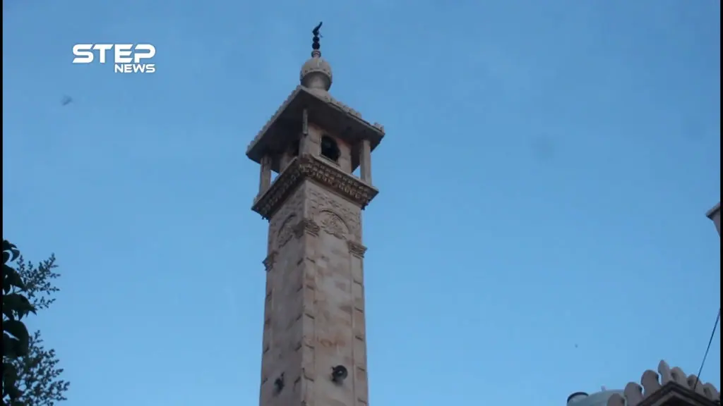 أذان المغرب من مسجد السيدة فاطمة الزهراء في مدينة الباب بريف حلب: الفيديو