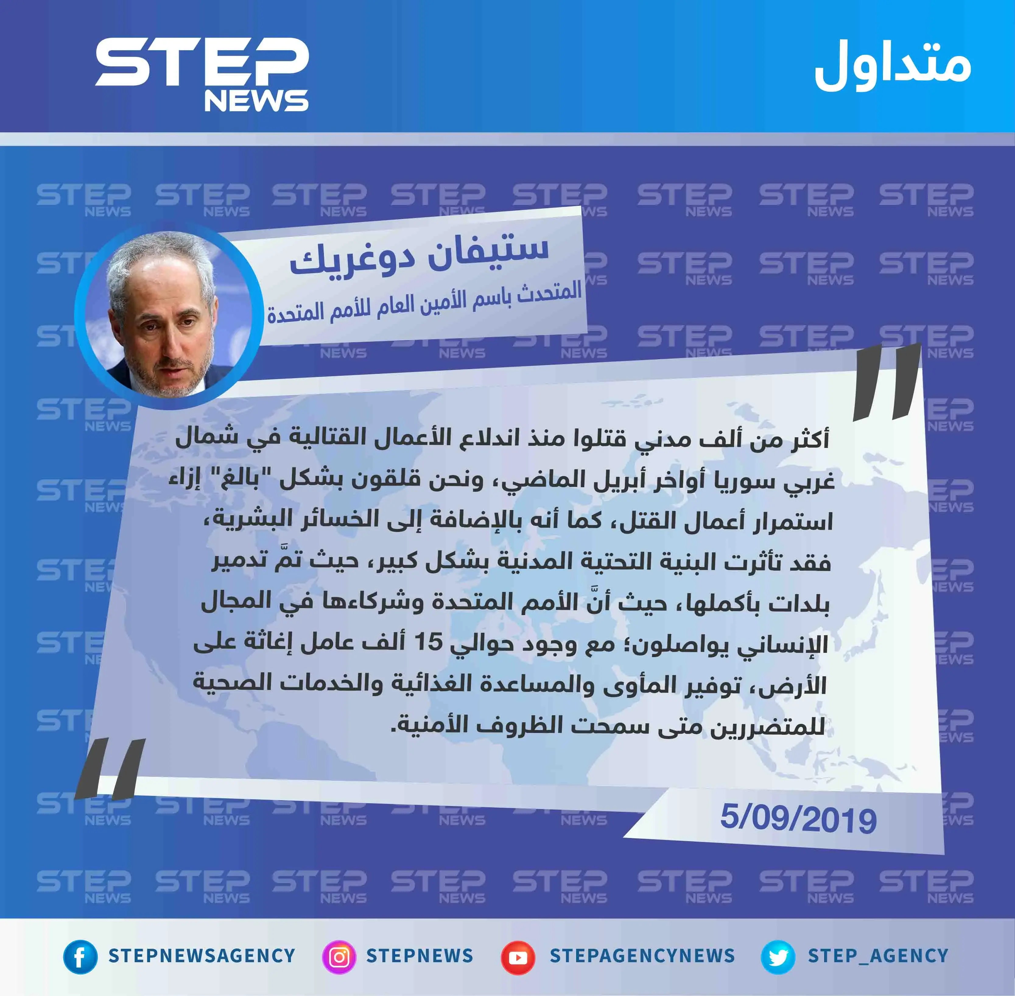الأمم المتحدة تُعلن "مقتل أكثر من ألف مدني بسبب العمليات العسكرية منذ أواخر أبريل الماضي": تصاريح متداولة