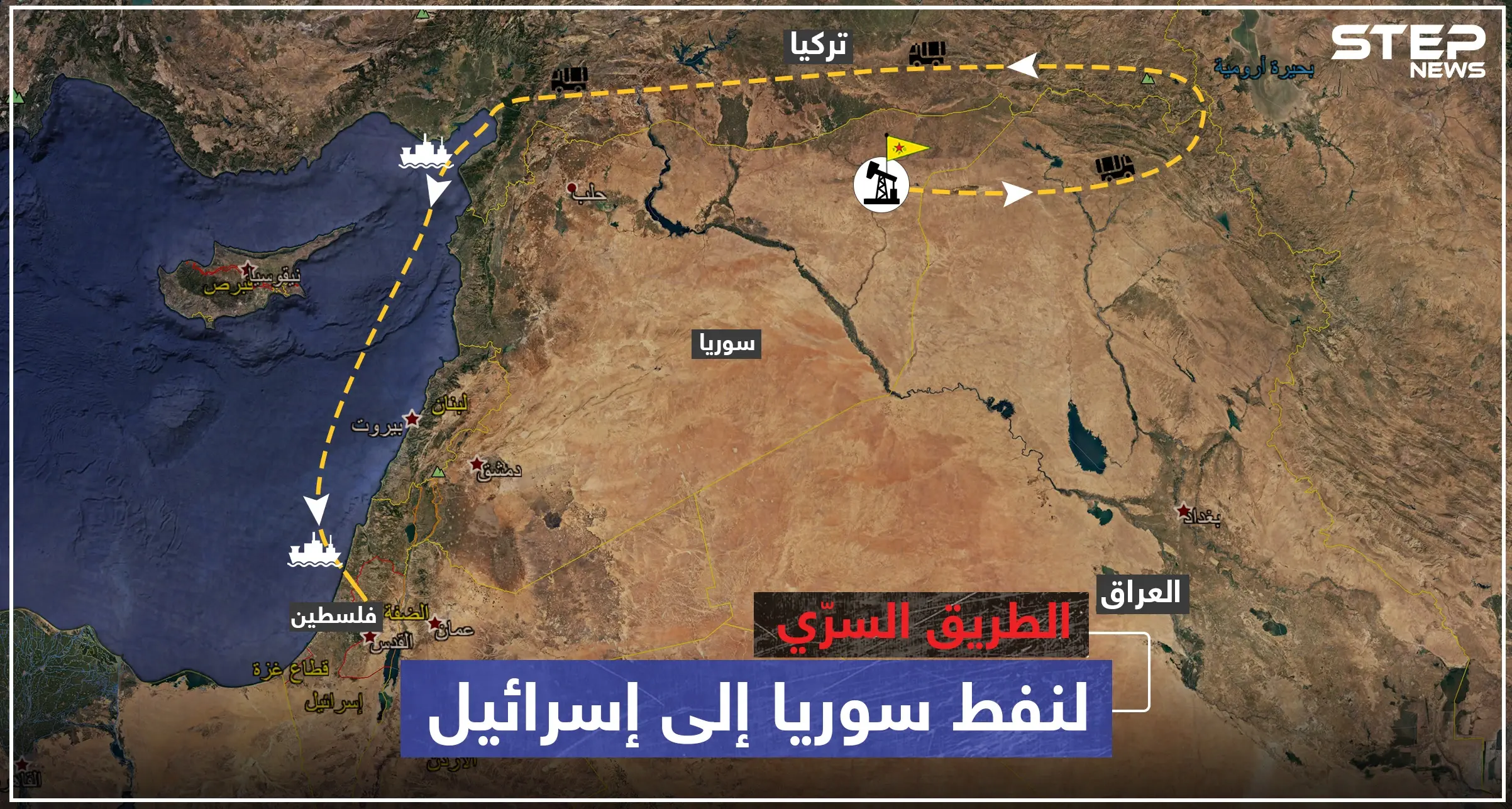 تقرير تركي يكشف، "النفط السوري بات يصل إلى إسرائيل عبر قسد"، و"ستيب نيوز" توضح الطريقة: النفط السوري