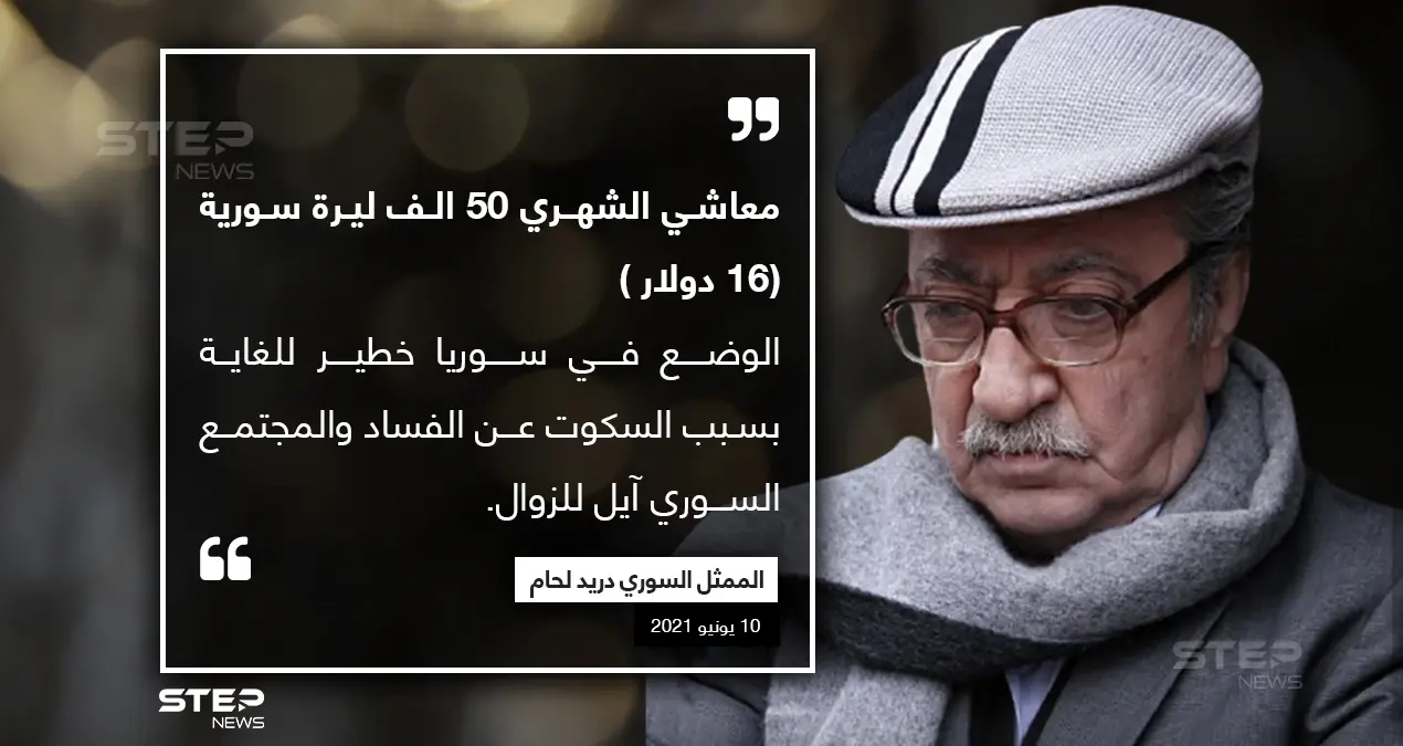 الفنان السوري الموالي للنظام "دريد لحام" ، يثير الجدل بتصريحات في لقاء متلفز مع "اندبندنت عربية": اندبندنت عربية