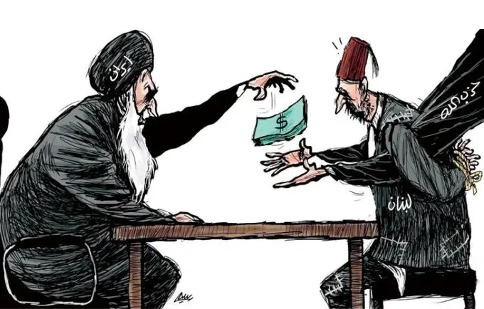 كاريكاتير || الدعم الإيراني لميليشيا حزب الله: دعم مادي