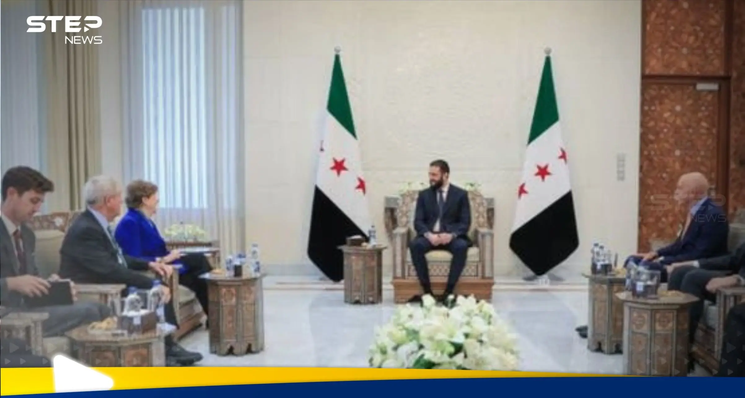 الشرع يجتمع بوفد من الكونغرس في دمشق بحضور براك: باراك