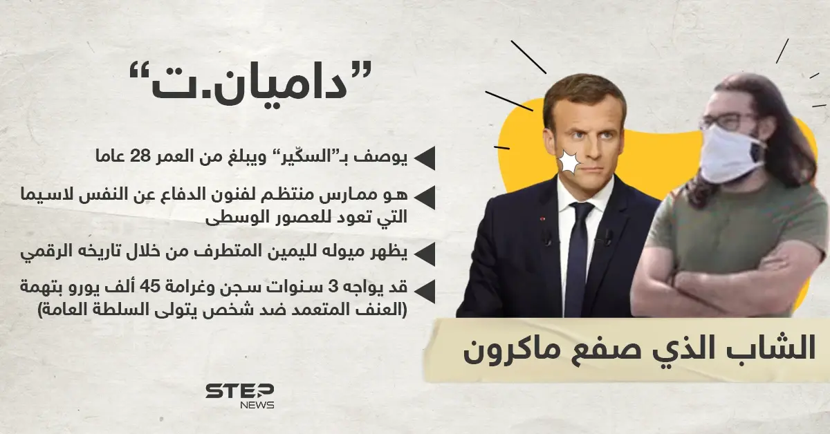 من هو الشاب داميان الذي صفع الرئيس الفرنسي ماكرون أمام الكاميرات؟: الشاب داميان