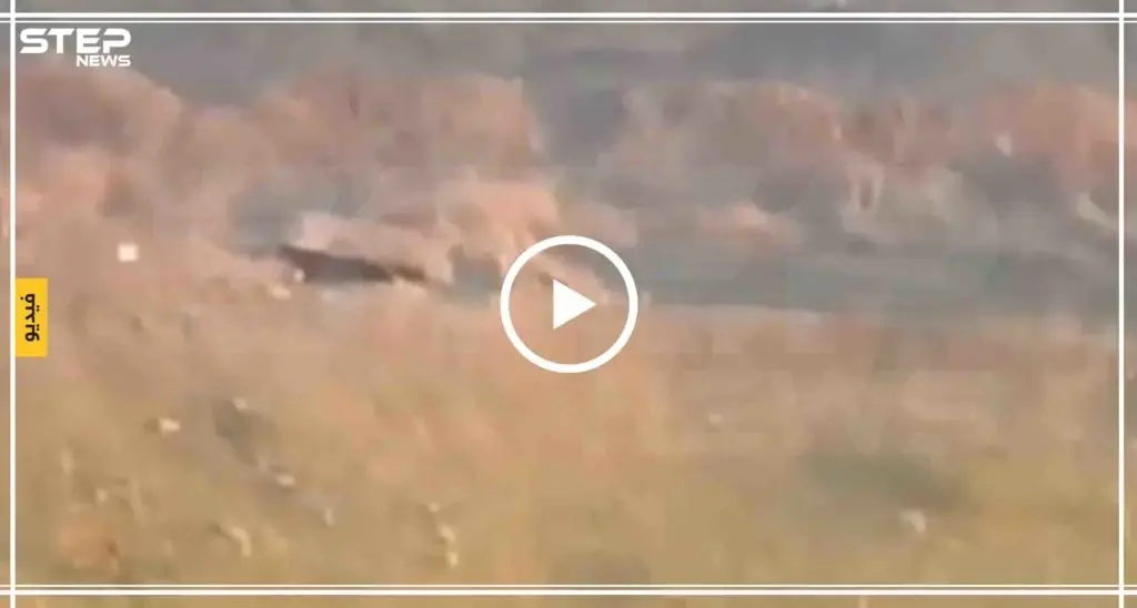 شاهد بالفيديو: لحظة إصابة دشمة لقوّات النظام على جبهة الحماميات بريف حماة: حماة