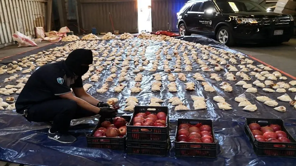 بالفيديو|| السعودية تقبض على 14.4 مليون قرص مخدر قادمة من لبنان: مخدرات