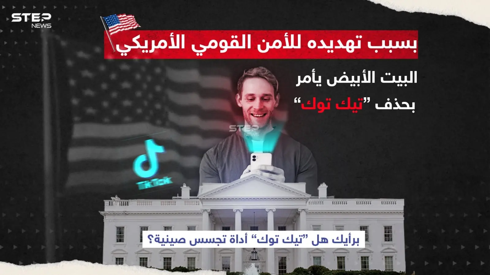 البيت الأبيض يأمر بحذف تطبيق "تيك توك" لتهديده الأمن القومي.. والصين ترفض القرار، برأيك هل تستخدم الصين التطبيق كأداة للتجسس؟: البيت الأبيض