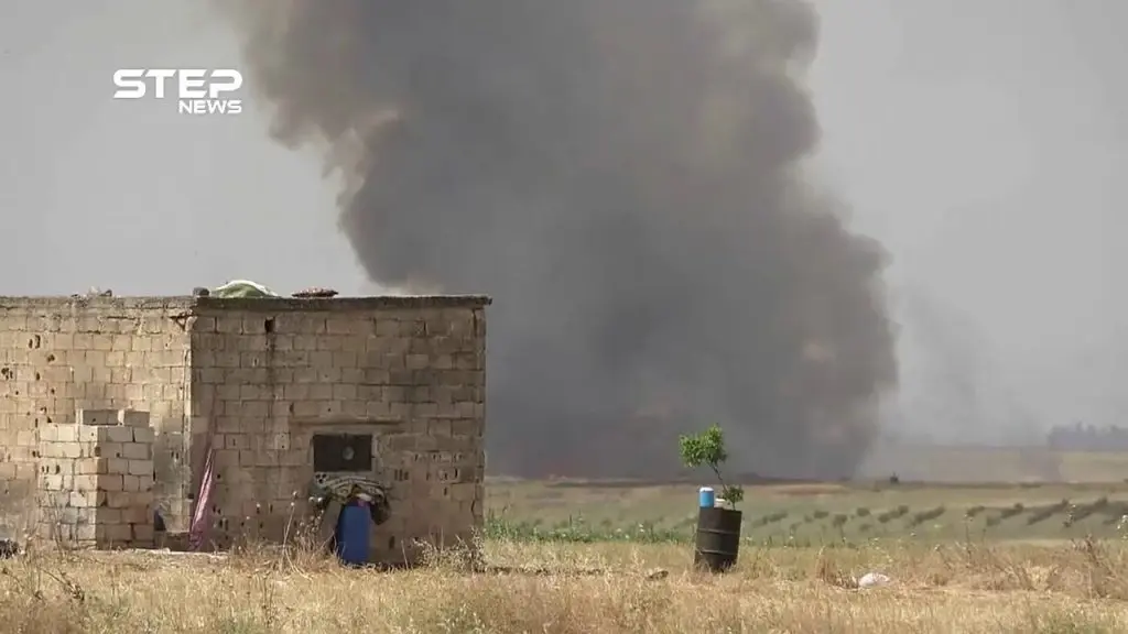 عدسة ستيب ترصد اندلاع حرائق في المحاصيل الزراعية شمال حماة جراء قصف للنظام: حماة