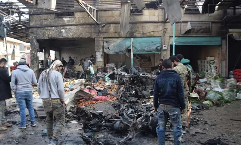 حركة "غضب الزيتون" تتبنى تفجير سوق الهال بعفرين وتتوعد بالمزيد: الجيش الوطني