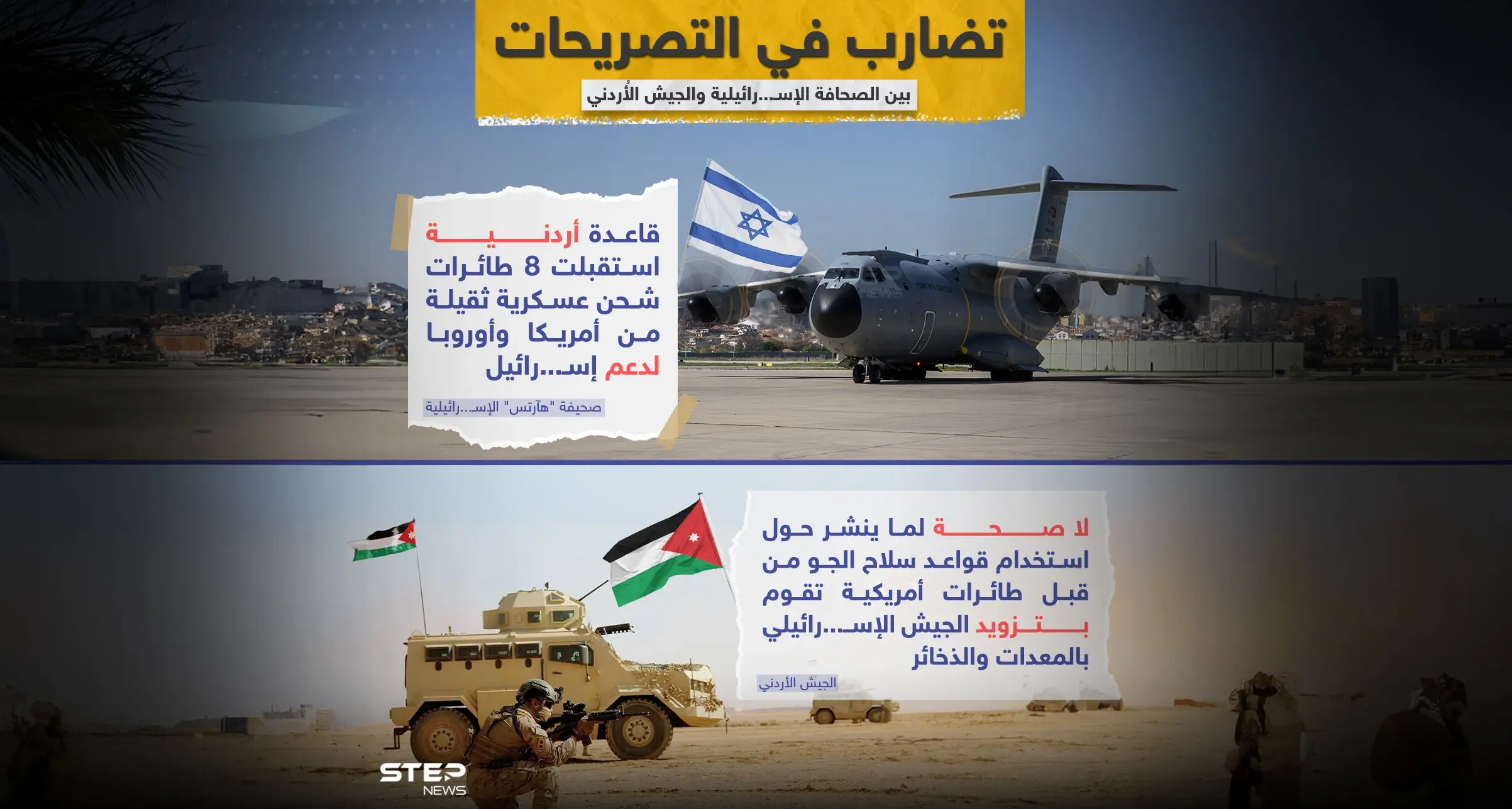 بين تأكيدات إسرائيلية ونفي أردني.. القواعد الأمريكية في الأردن بوابة للسلاح المُستخدم ضد غزة: القواعد الأمريكية في الأردن