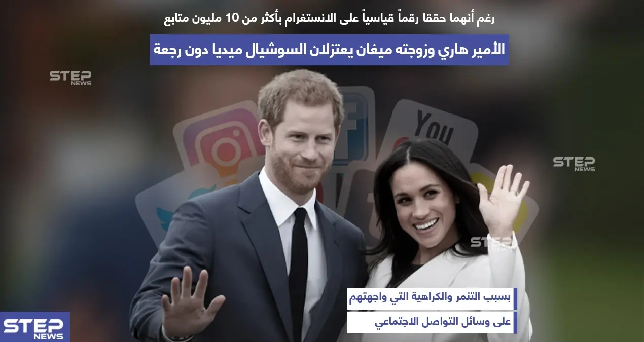 الأمير هاري وزوجته ميغان يعتزلان السوشال ميديا دون رجعة: التنمر